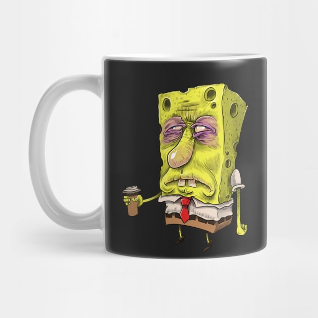 spongebob before coffee by idrawcartoons